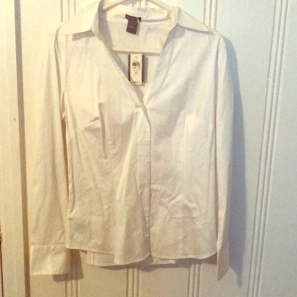 Ann Taylor White blouse NWT